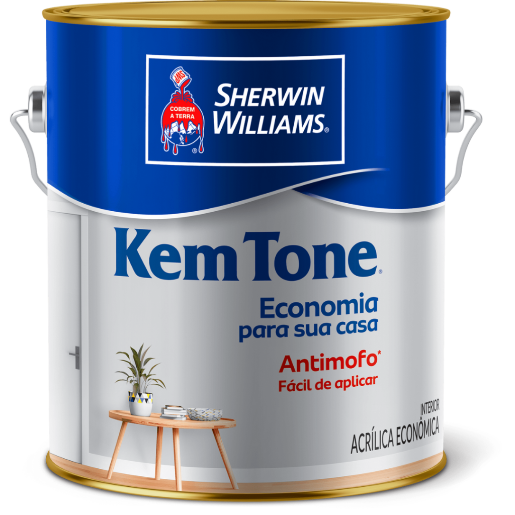 Tinta Acrilica Fosca Kem Tone Economica Branco 3 6L Sherwin Williams